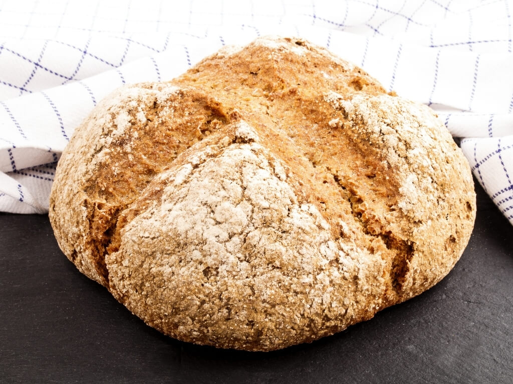 A picture of a loaf of Irish soda bread