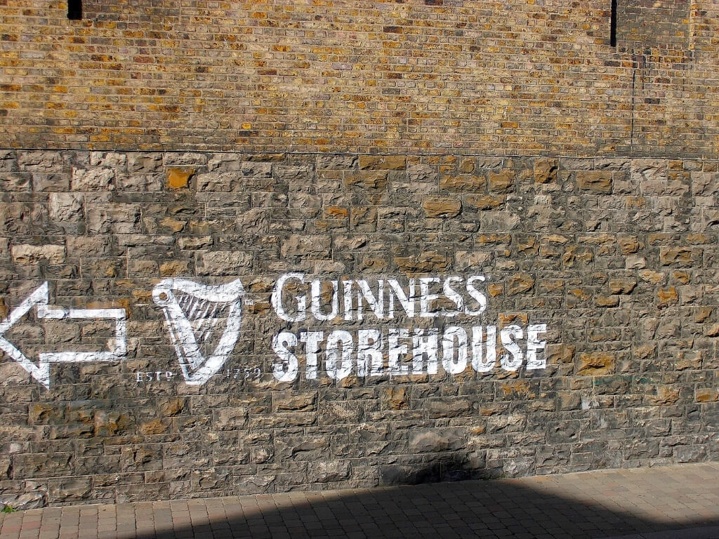 A picture of the Guinness Storehouse sign