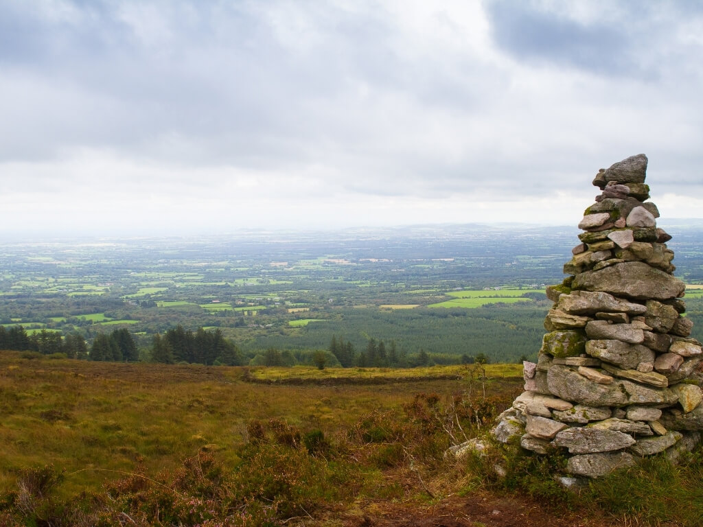 A picture of a rock tower on the Slieve Bloom Mountains in County Laois, Ireland