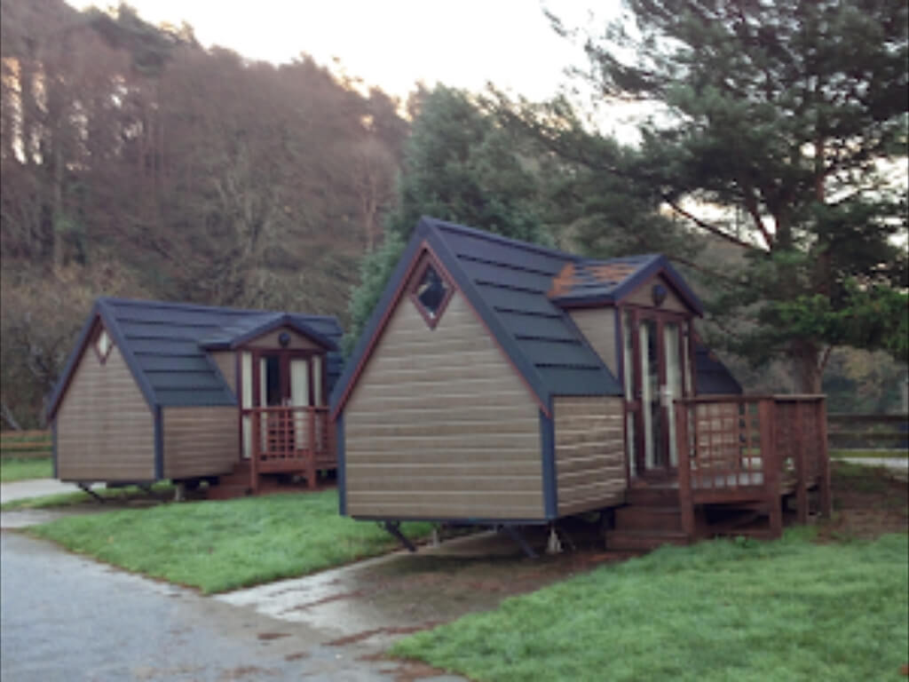 A picture of some of the glamping accommodation at Hidden Valley Holiday Park