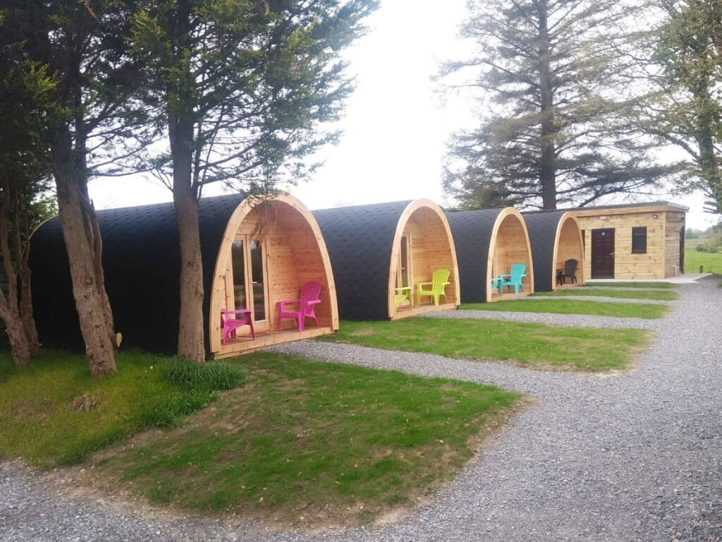 A picture of the glamping pods at Glamping Party Mayo