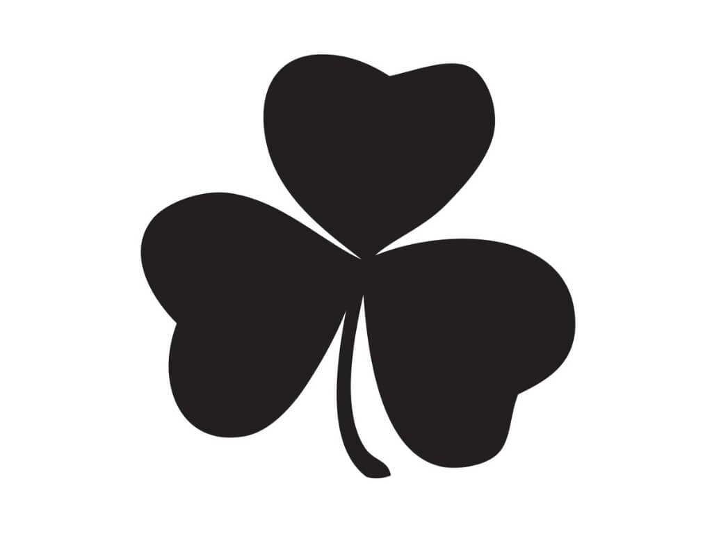 A picture of a black Shamrock Symbol