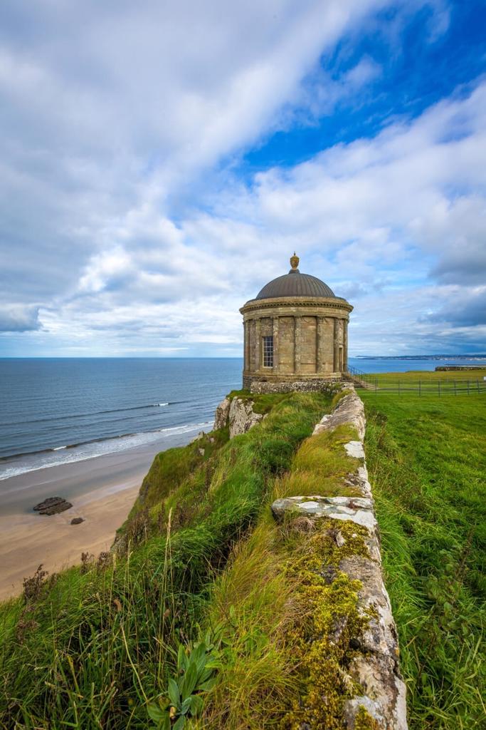 A picture of the Mussenden Temple on the Causeway Coast, one of the best things to do in Northern Ireland