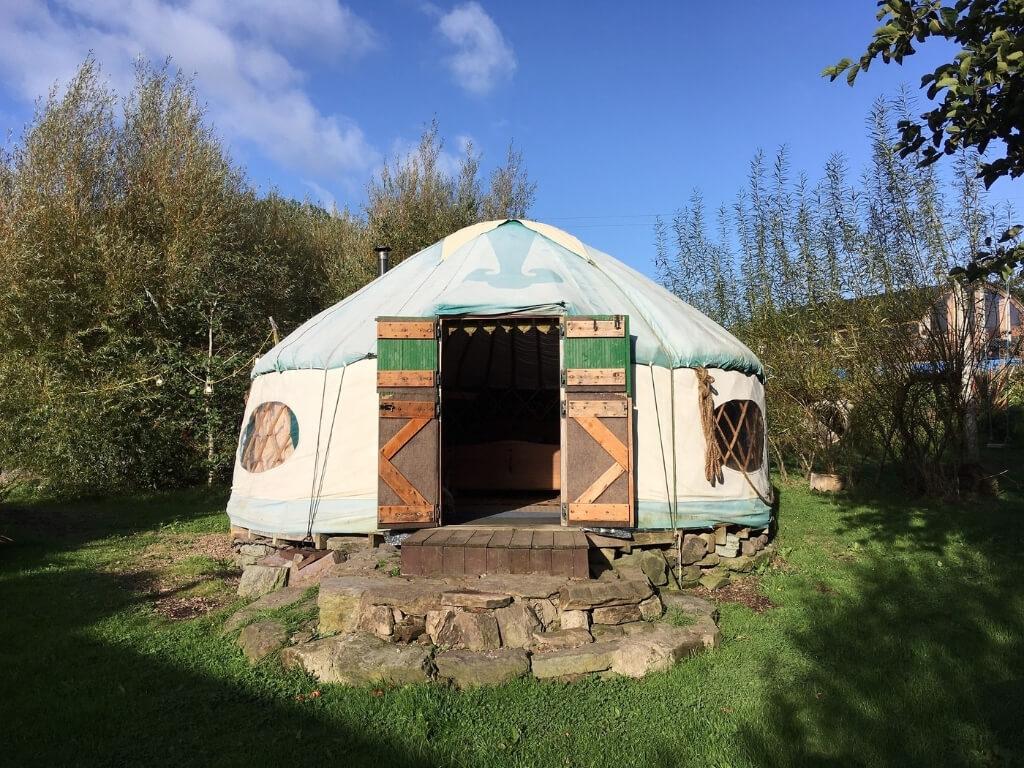 A picture of the woodland mongolian yurt at Inch Hideaway Eco Glamping, Cork