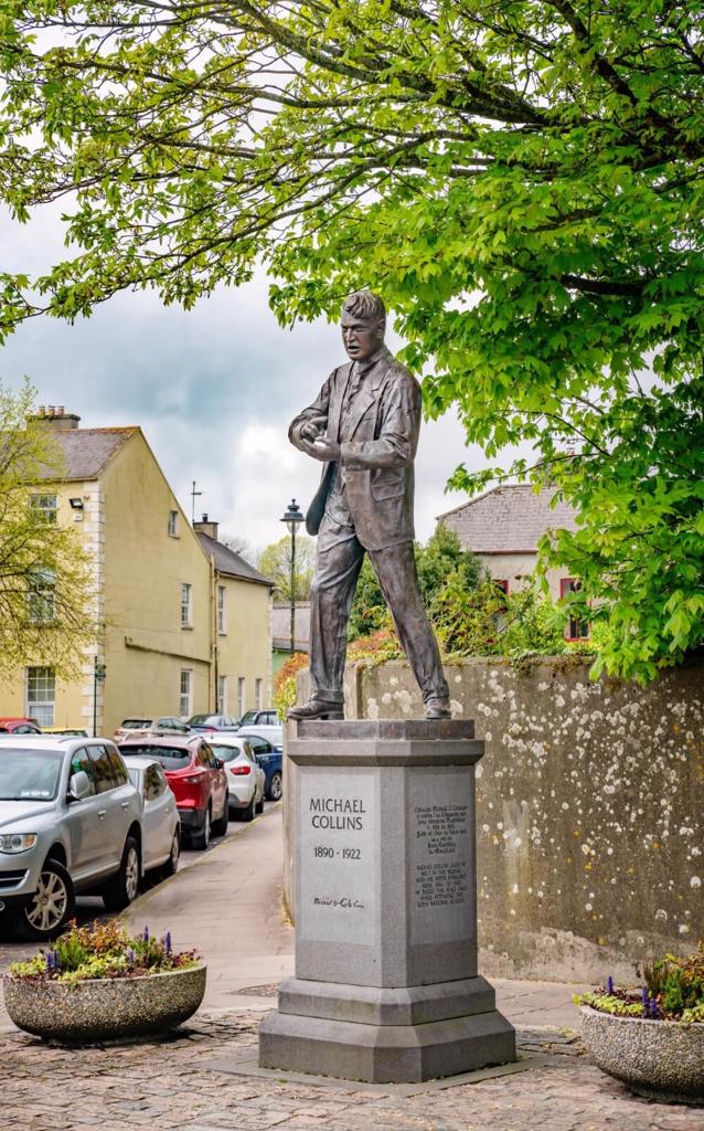 A picture of the Michael Collins Statue in Clonakilty