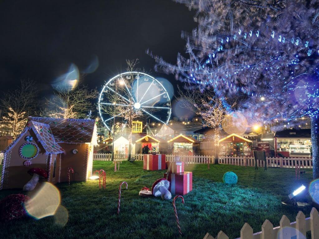 A picture of the Galway Christmas Market and Lights