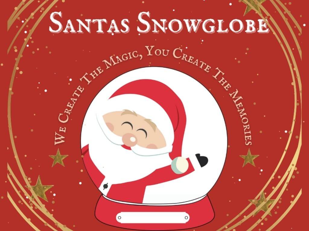 A picture of the advertisement for Santa's Snowglobe