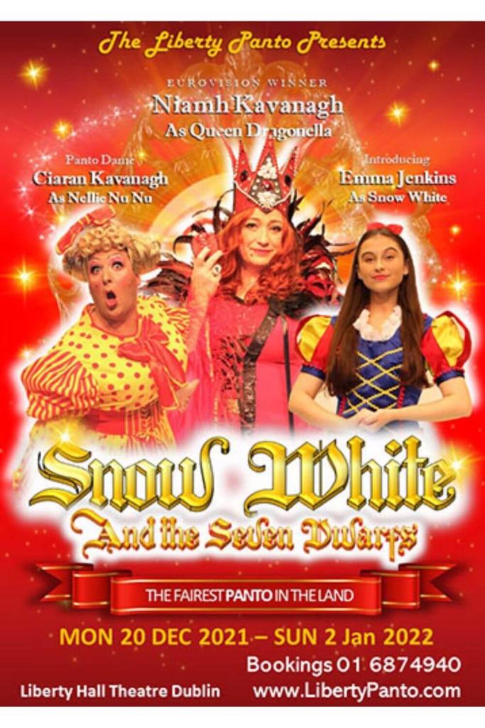 Advertisement for Snow White and the Seven Dwarves at the Liberty Hall Theatre