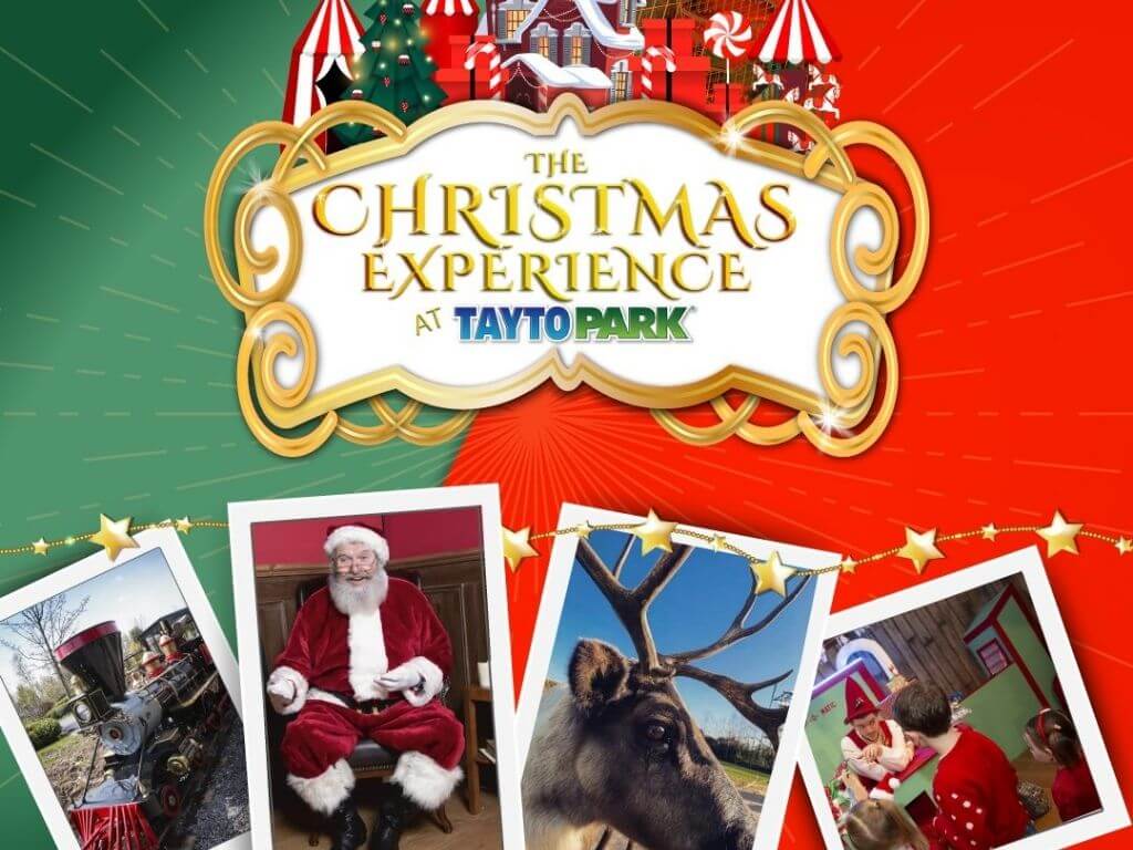 A picture of the advertisement for The Christmas Experience at Tayto Park