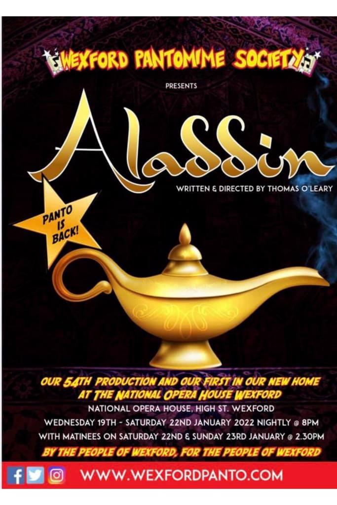 Advertisement for Aladdin, National Opera House, Wexford