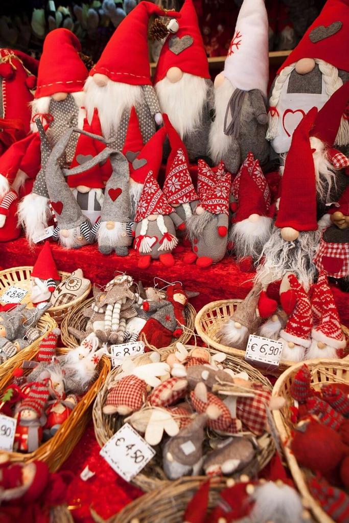 Christmas Market Stall with Christmas Gnomes