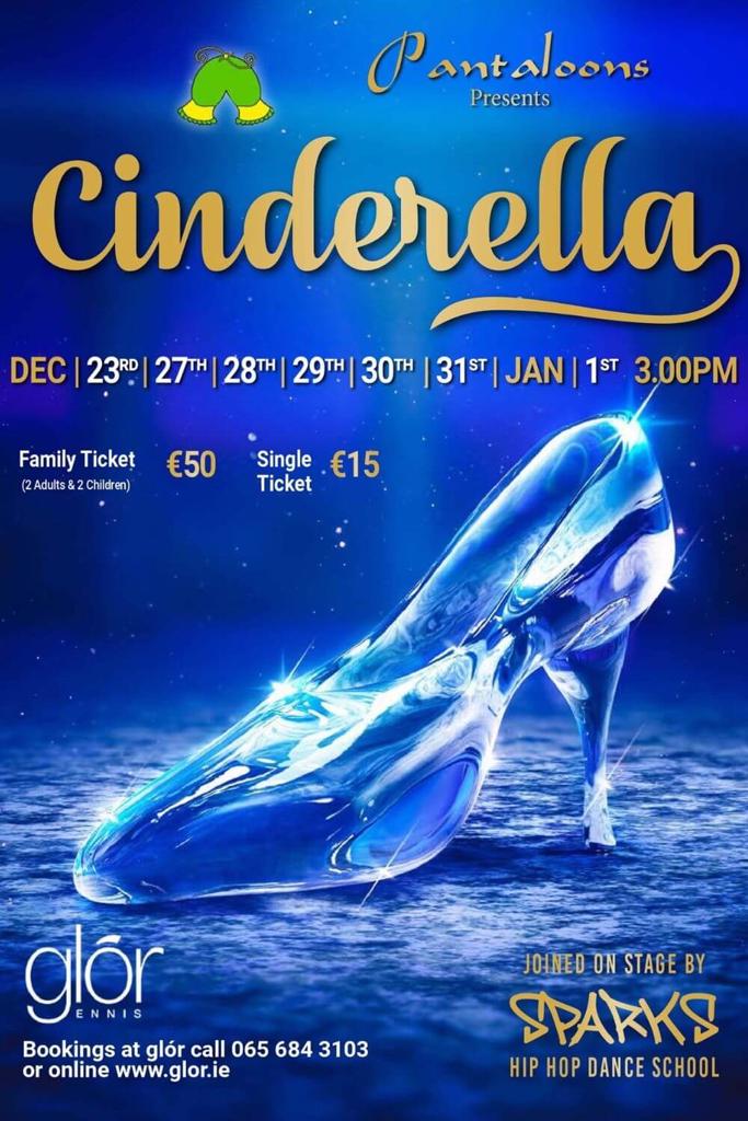 Advertisement for Cinderella, Glor Theatre, County Clare