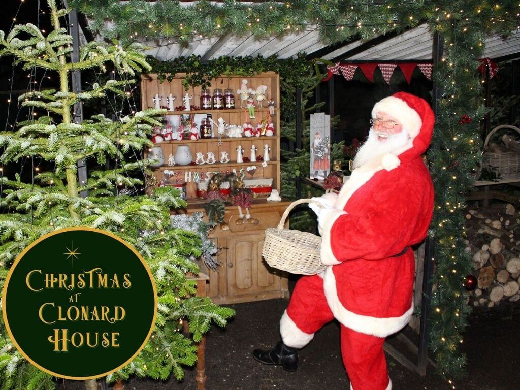 A picture of Santa advertising Christmas at Clonard House