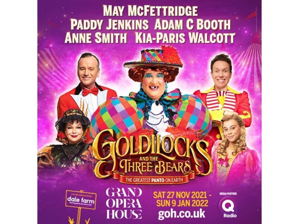 Advertisement for Goldilocks and the Three Bears, Grand Opera House Belfast