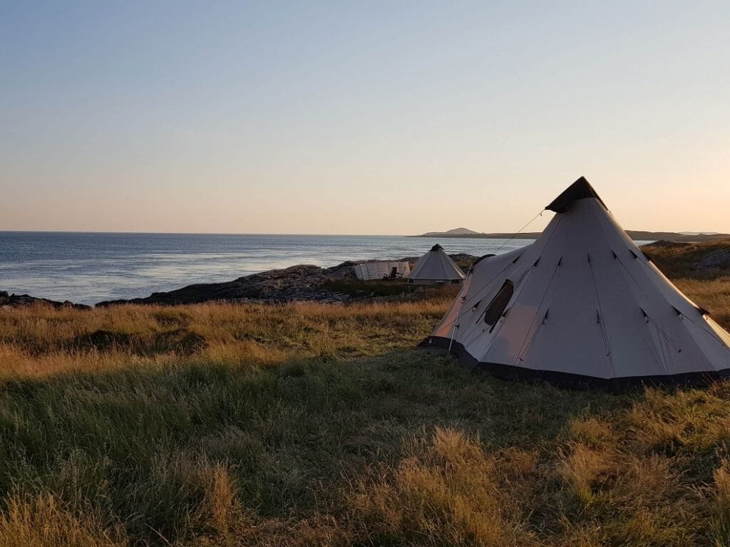 A picture of the glamping tents at Clifden Eco Beach Glamping