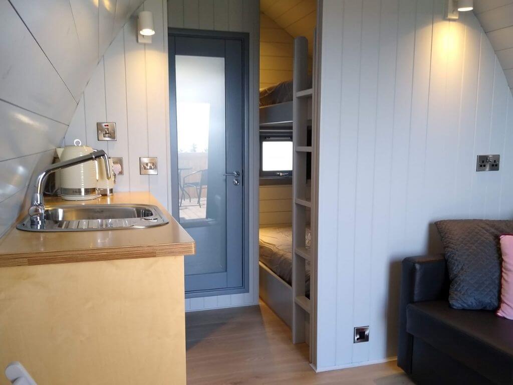 A picture inside one of the Glamping pods at Morriscastle Strand Holiday Park, Wexford