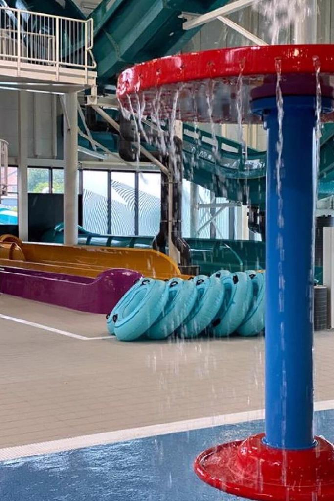 A picture of some features at the Andersonstown Indoor Aqua Park