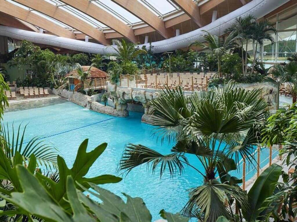 A picture of the swimming pool from above at Subtropical Swimming Paradise, Longford