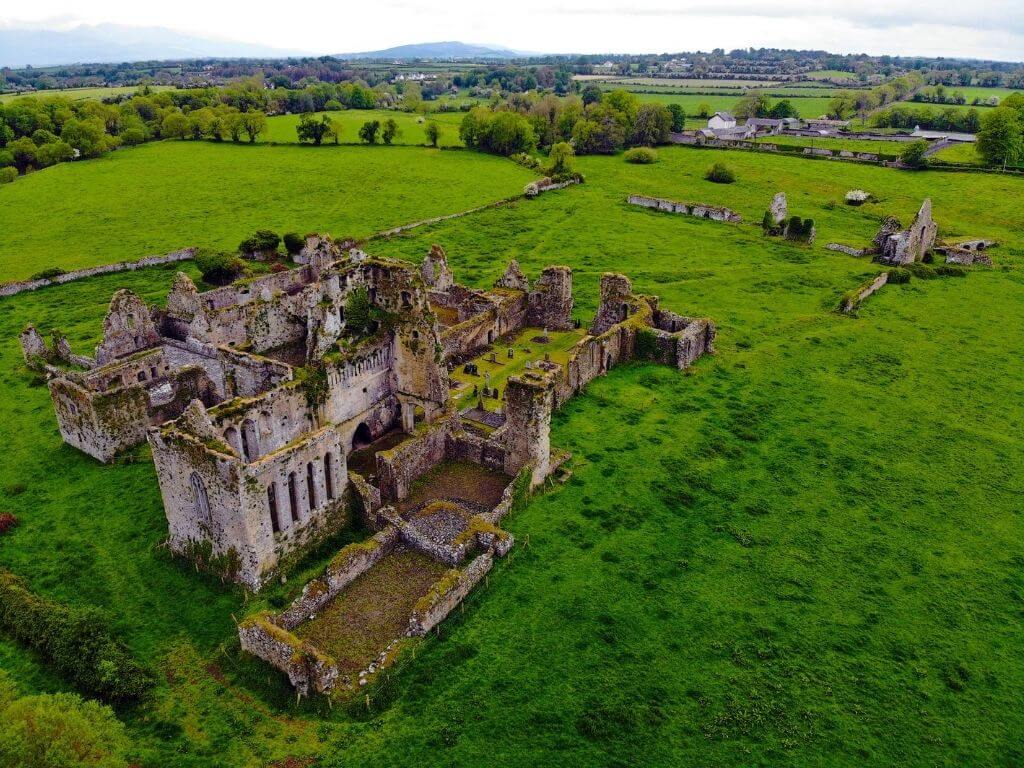 An aerial picture of Athassel Priory, Tipperary