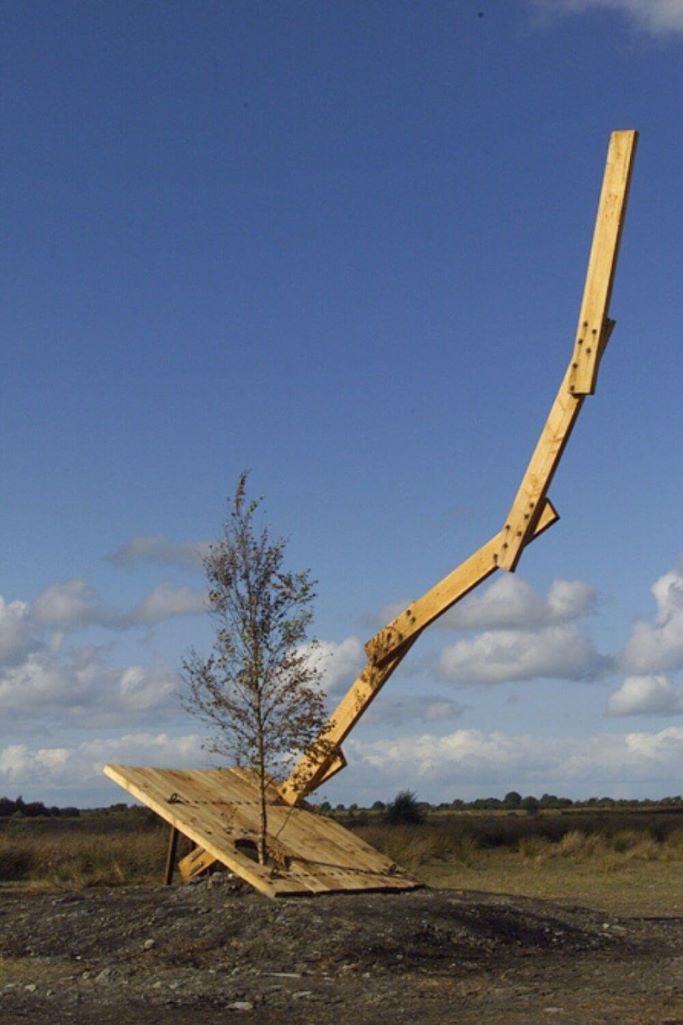A picture of the tree in a sculpture piece at the Lough Boora Sculpture Park, Offaly