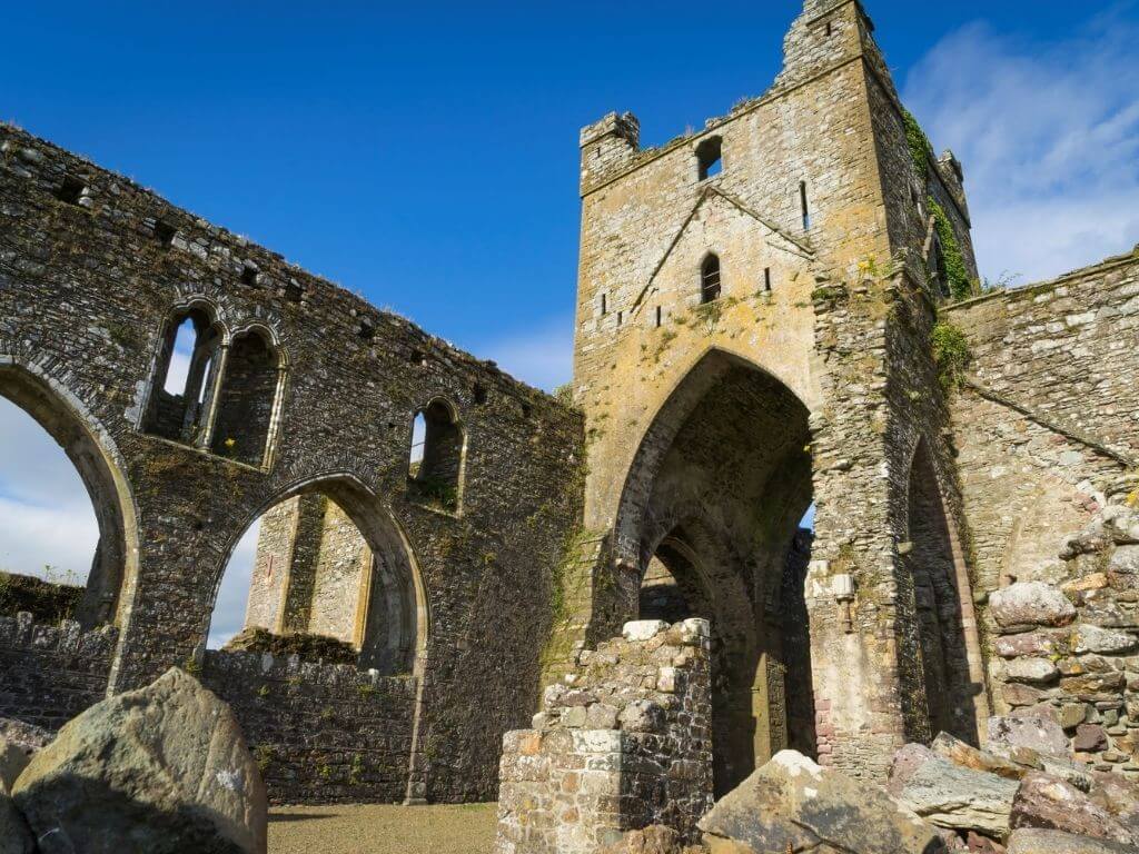 A picture taken from inside the ruins of Dunbrody Abbey, Wexford