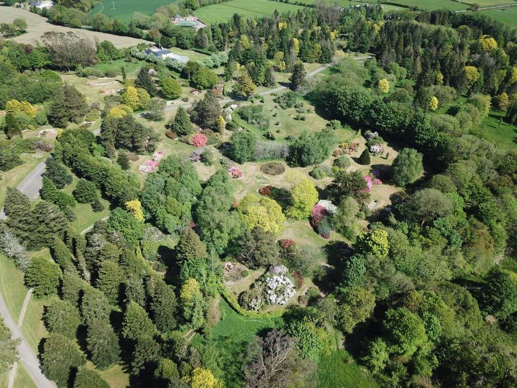 An aerial picture of part of the John F Kennedy Arboretum, Wexford