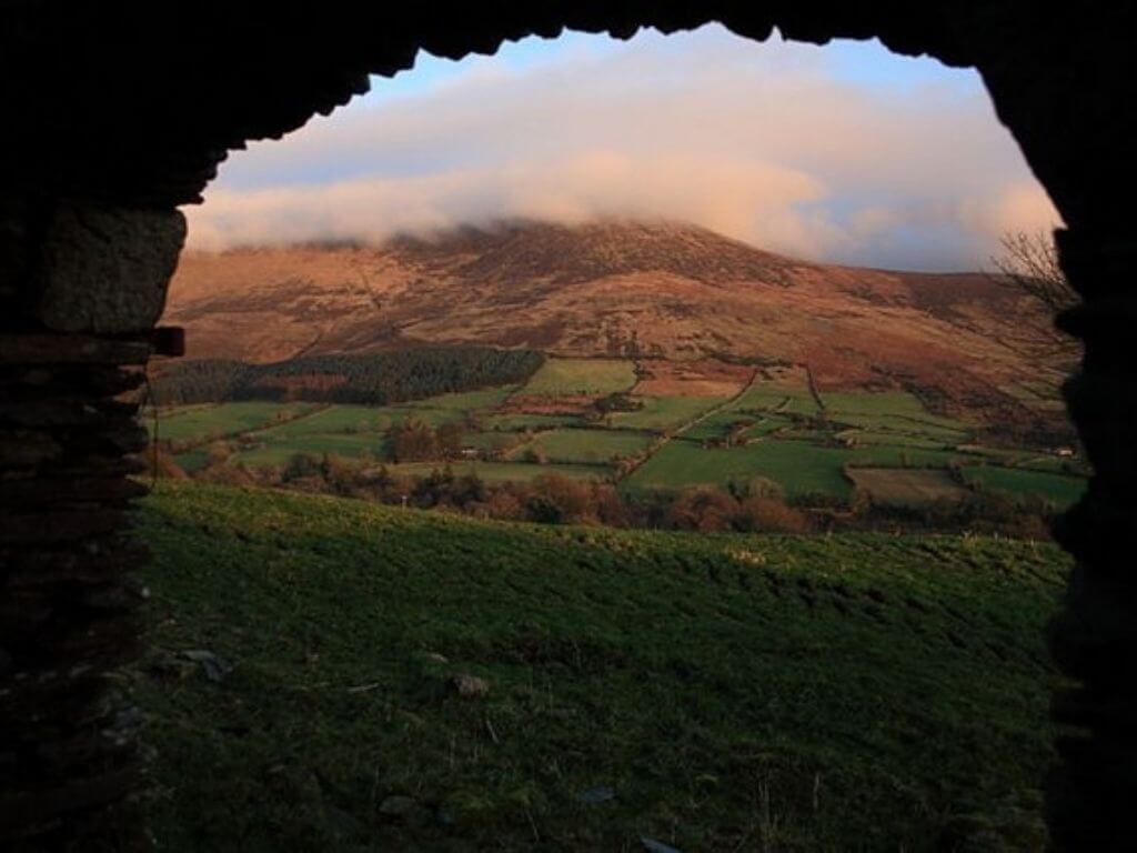 Sunset over Mount Leinster in Wexford