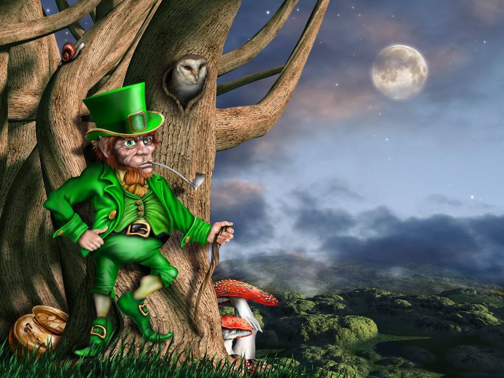 A drawing picture of an Irish Leprechaun