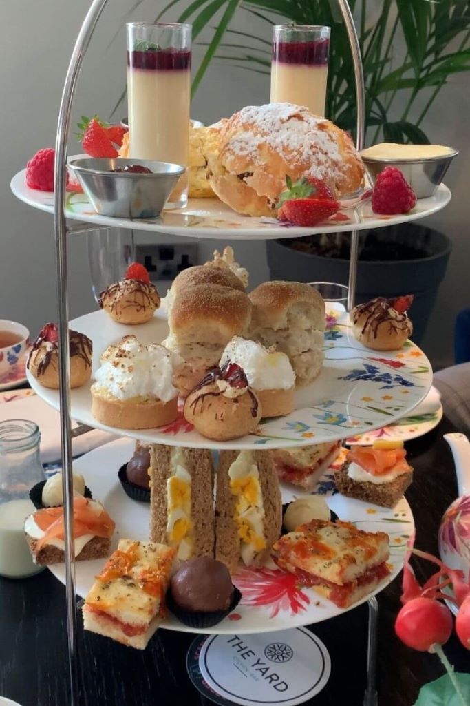 A 3-tier stand set up for the House Hotel Galway Afternoon Tea