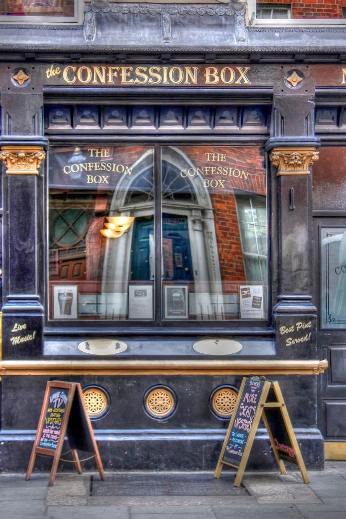 A picture of the exterior of The Confession Box, Dublin, Ireland