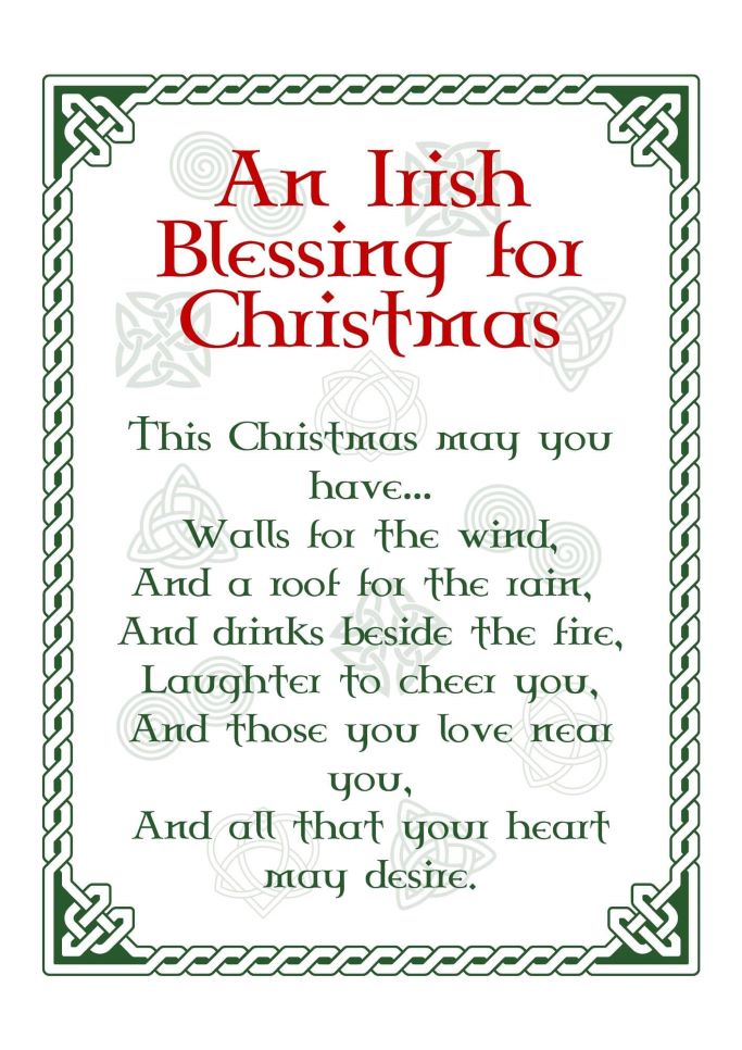 Irish Blessing for Christmas