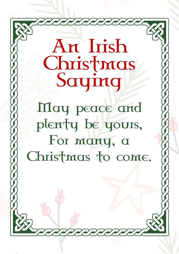 Irish Christmas Saying