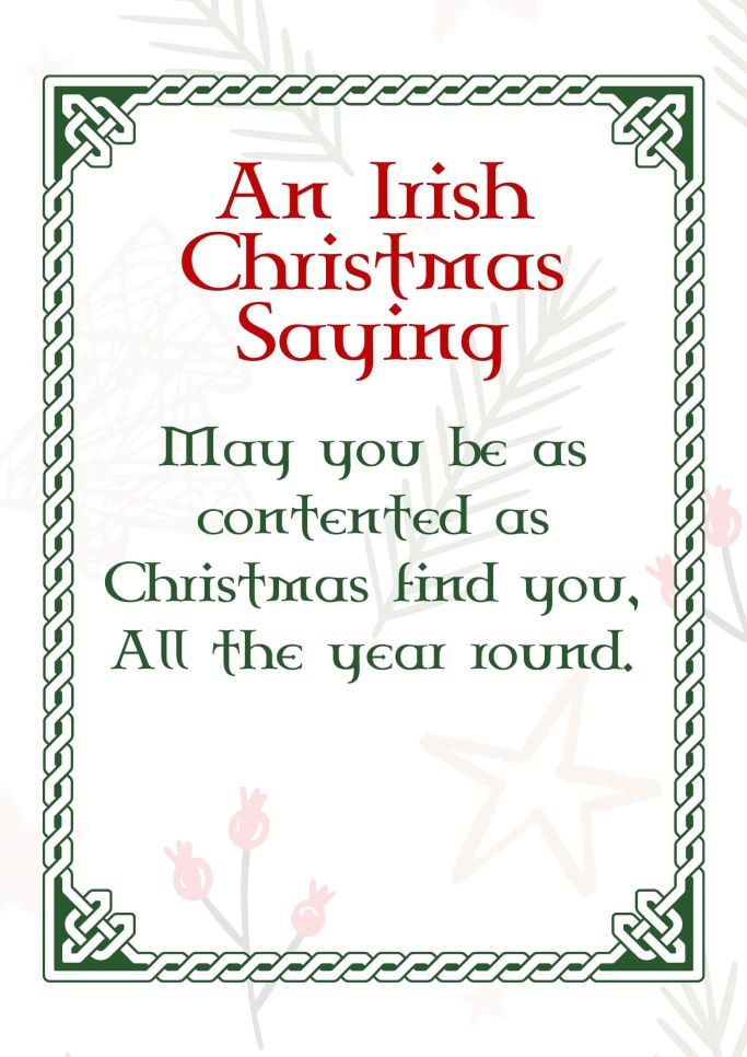 Irish Christmas Saying