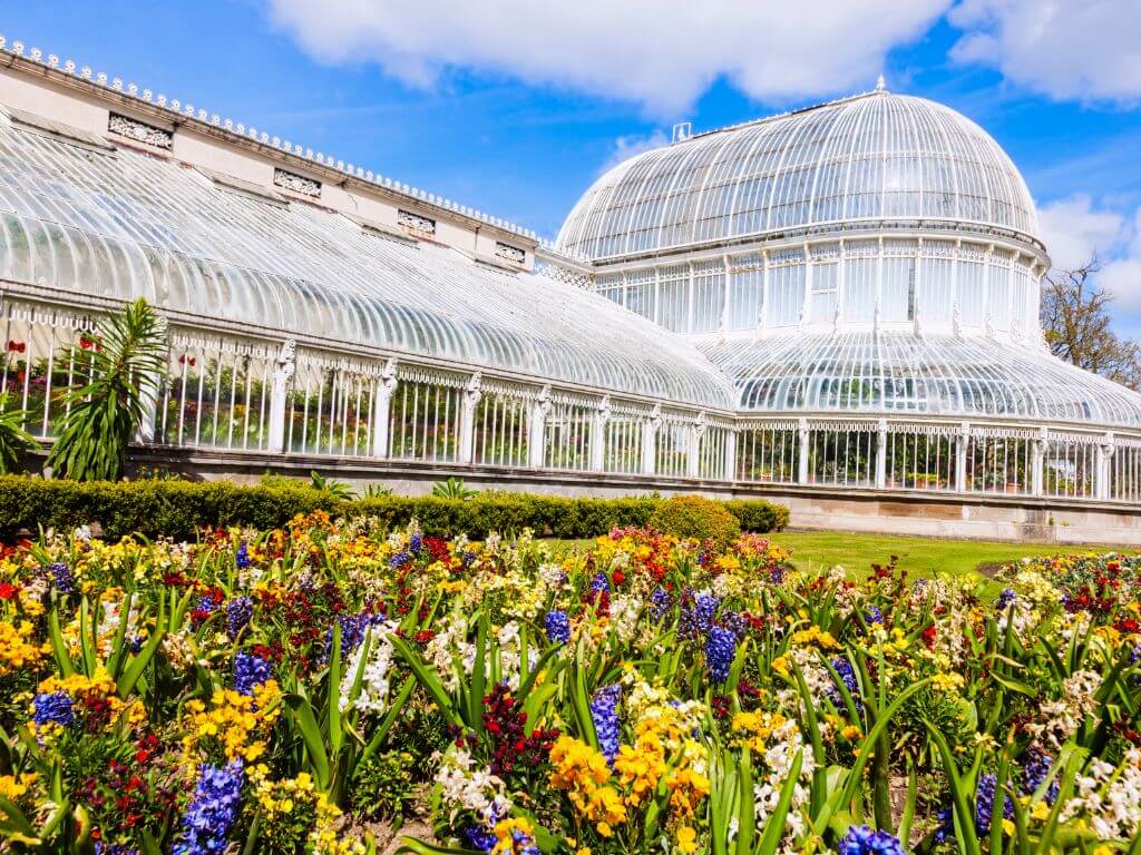 A picture of one of the glasshouses at the Botanic Gardens, Belfast