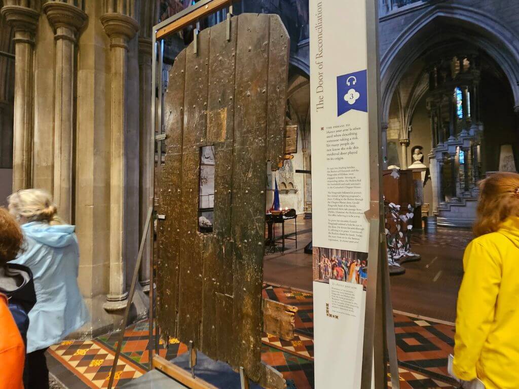 A picture of the Door of Reconciliation in St Patrick's Cathedral in Dublin where it is believed the phrase "chancing your arm" came from